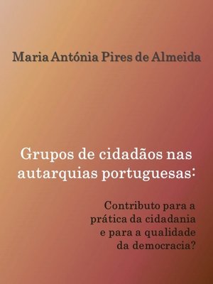 cover image of Grupos de cidadãos nas autarquias portuguesas